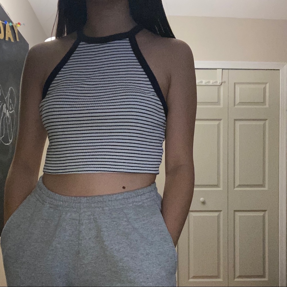 Hollister Striped Crop Top